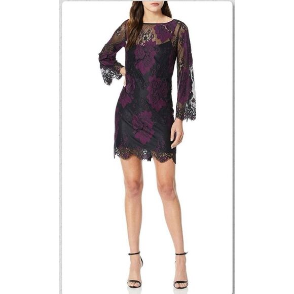 Rachel Rachel Roy Purple Lace Madeline Dress sz 10 NWOT - Picture 2 of 11